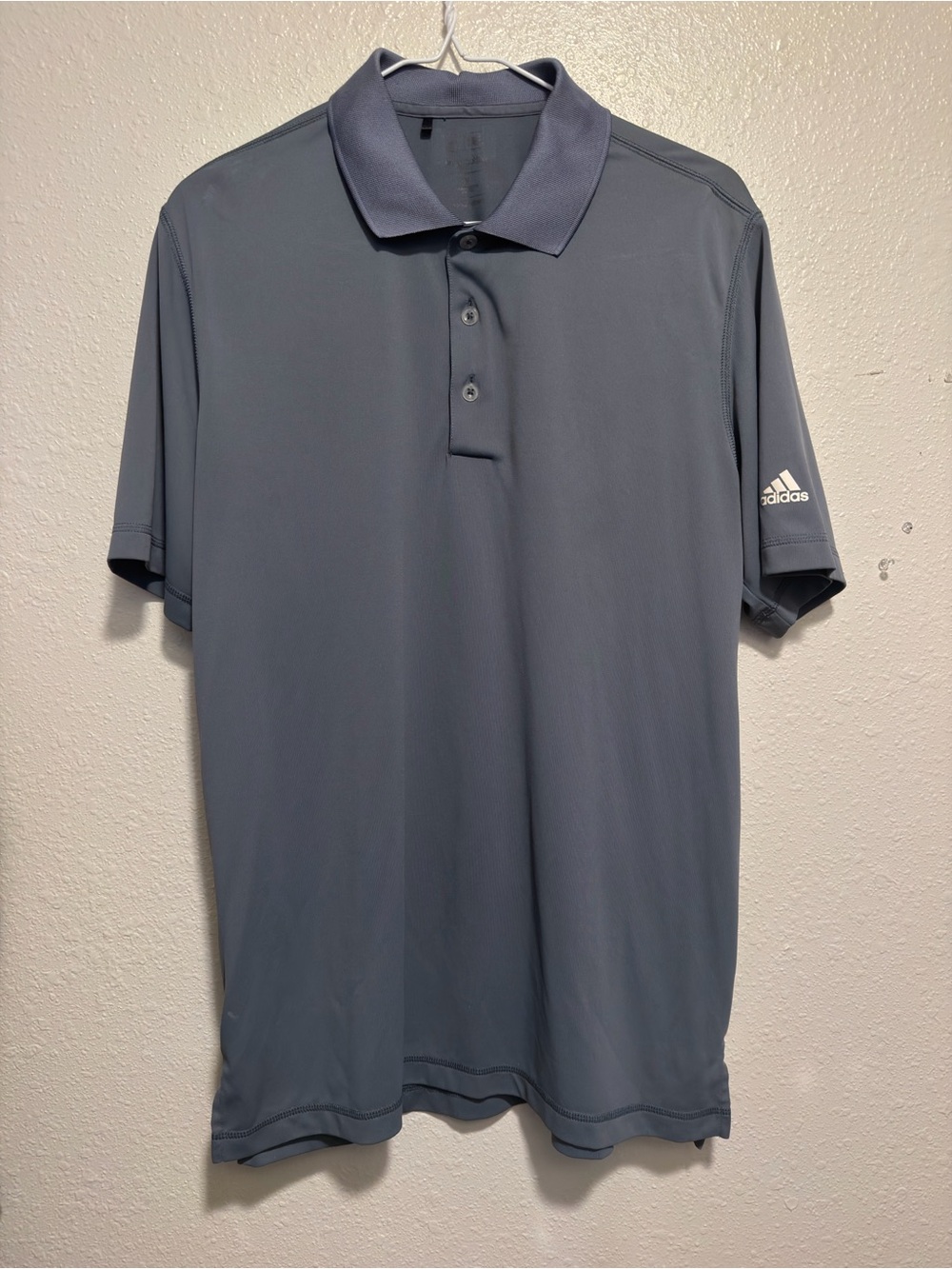 adidas Men’s Slate Gray Short-Sleeve Polo Puremotion